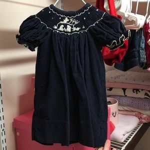 Le Za Me Smocked Nativity Cordoroy